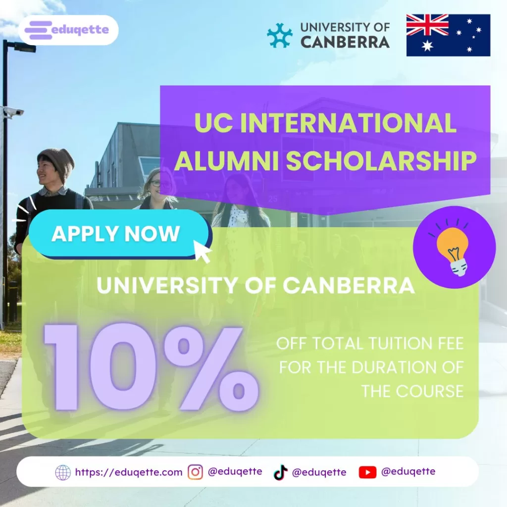 University of Canberra UC International Alumni Scholarship S2